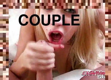 Sweet Britney Madison sucks her boyfriend's dick in POV video