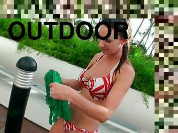 Magnificent Alora James Goes Hardcore Outdoors In A POV Clip