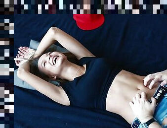 Fitness teen girl tickling fetish porn clip