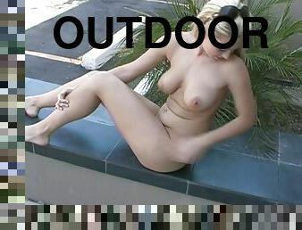 Wonderful Alison Angel Masturbates Outdoors In A Solo Model Video