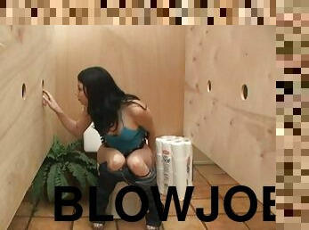 Stunning Soma Serves A Tasty Blowjob From A Gloryhole