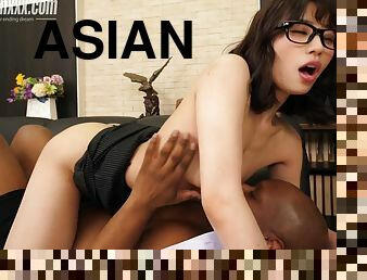 asiatique, amateur, interracial, hardcore, japonais, branlette, ejaculation-interne, black, patron, bite