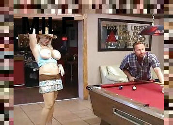 Chubby milf will be owned on that pooltable