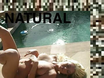 Attractive Alison Angel Tans Her Naked Body In A Solo Model Video