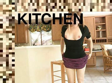 Mouthwatering Elyse Masturbates In The Kitchen In A Solo Model Video