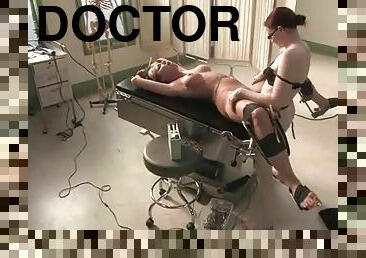 Naughty Doctor Strapon Fucks the Dominated Blonde in the Hospital