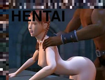 Cute 3d hentai sucking ghetto cock and doggystyle fucking