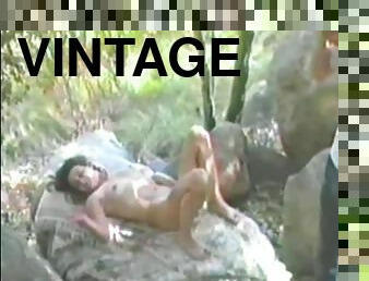 Hot sex with a horny brunette in vintage clip