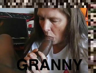 Granny worship big black cock