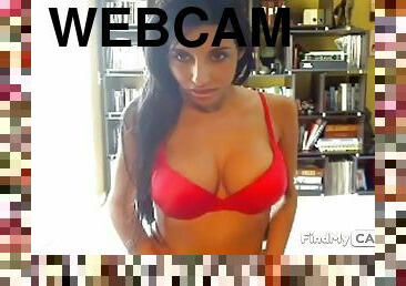 Firm tits latina masturbates on webcam video