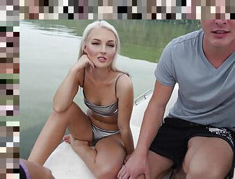 Amazing fucking on a private yacht with hot blonde Lovita Fate