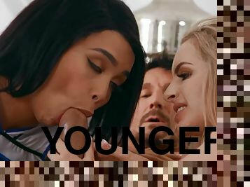 Tommy Gunn is back fucking two younger sluts in a XXX three-way.