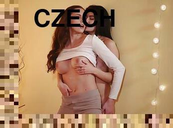 Beautiful Czech teen having fun with her horny girlfriend