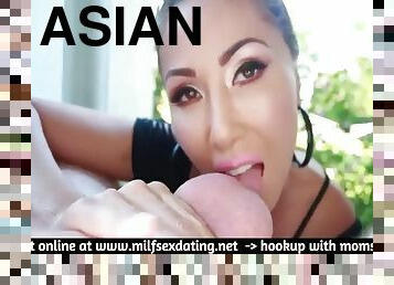 Asians moms reward is a blowjob till you cum