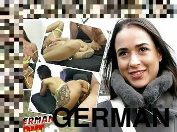 GERMAN SCOUT - Big Butt Saggy Tits Tattoo Girl LydiaMaus96 at Rough Casting Fuck