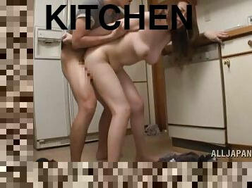 Aoi Aoyama gets unforgettably fucked from behind in the kitchen