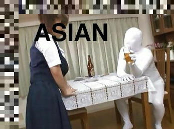 Asian model takes part in a crazy Japanese sex game