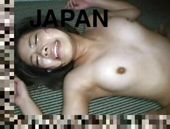 Slutty Japanese girl gets fucked and facialed by a few men