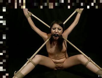 Crucified Karen gets toyed and fucked in BDSM video