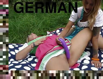 Wild german outdoor lederhosen bukkake gangbang fuck orgy with hot chicks
