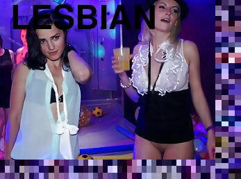 borracha, fiesta, lesbiana, cachonda, club, realidad, tatuaje, glamour