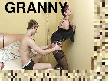 Lovely Granny Maid In Sexy Stockings Anal Fucked