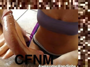 Awesomehandjobs - Great Cfnm Handjob In A Purple Top