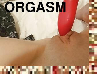 Came so hard from dildo im wet unshaved pussy