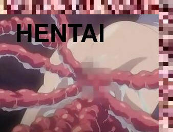 Pregnant hentai coed brutally monster tentacles fucked