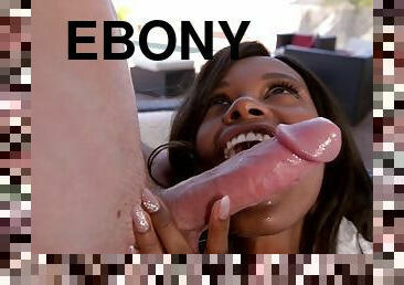 Pleasure-seeking ebony nymph crazy sex clip