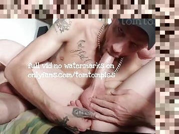 Chav lad fingers ginger hole and sucks hung dick