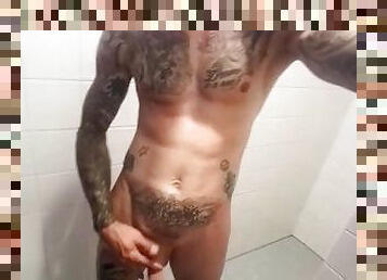 Public shower tease