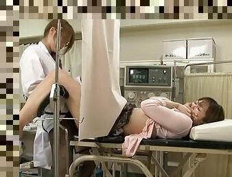 Lesbian Gynecologist  Voyeur Japanese Strap-On