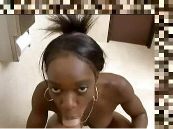 Fit black girl fucked by your dick in bathroom