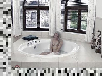 German blonde MILF fucked in the bath