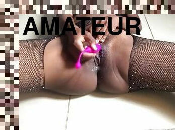 First Time Amateur Multiple Orgasm With Vibrator ! Floor Shaking Orgasm