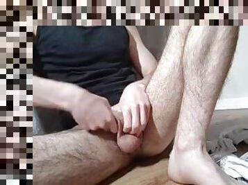 Socks feet hairy legs solo twink wank