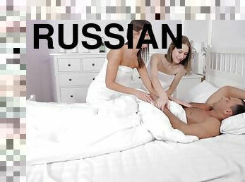 Wakeup threesome sex