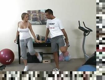 Blonde Babe Abby Road Gets Her Wet Pussy Fucked by Her Fitness Trainer