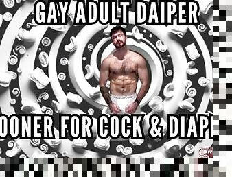 Gay adult diaper - gooner for cock & diapers