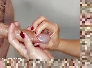 The Most Amazing Glans Polishing Handjob You've Ever Seen! (Milking-time)