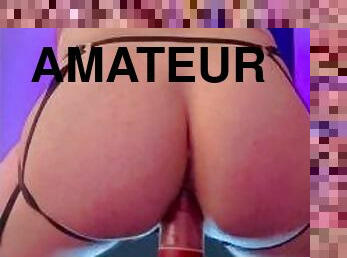 cul, amateur, anal, ados, jouet, webcam, gode, solo, pénétrante