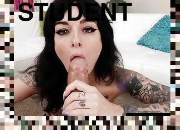 Goth student with perfect body fucked to orgasm - Lysagna Del Ray