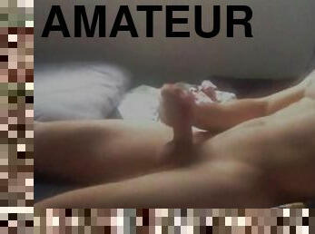 masturbation, amateur, ejaculation-sur-le-corps, énorme-bite, secousses, collège, solo, bite