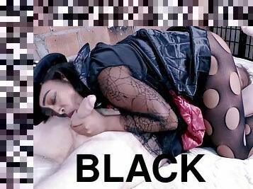 Halloween Video With The Superb Young Colombian Black Girl Paris