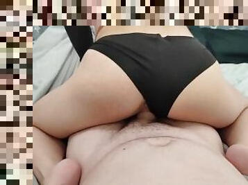 rusia, amatir, sayang, blowjob-seks-dengan-mengisap-penis, penis-besar, buatan-rumah, sudut-pandang, berambut-pirang, manis, bokong