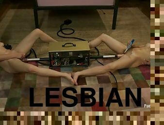 Evilyn Fierce and Missy Minks Sharing Toys and Machines in Lesbian Vid