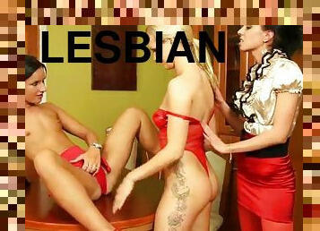 Hot lesbian whores having tons of fun