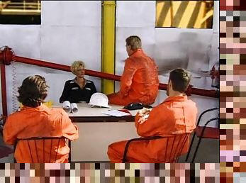 Smoking Hot Jail Warden Gets Gangbanged By Horny Convicts