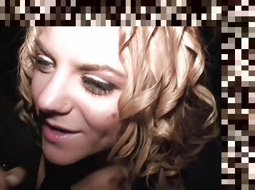 A blonde and a brunette share a BBC in hot FFM sex video